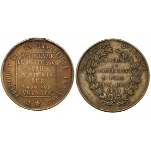 Francja, Żetony Paryż 1848 i 1859, zestaw (2szt)