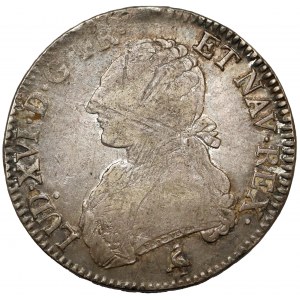 Francja, Ludwik XVI, Ecu 1784 A, Paryż