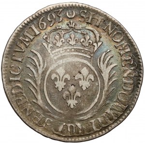 Francja, Ludwik XIV, 1/2 Ecu 1693 O, Riom