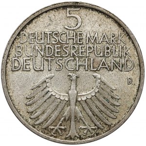 Deutschland, 5 Mark 1952 D, 100 Jahre Germanisches Nationalmuseum zu Nürnberg