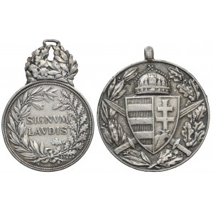 Austro-Węgry, Medale Wojskowe - Zestaw (2szt)