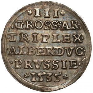 Prusy, Albrecht Hohenzollern, Trojak Królewiec 1535 - szeroki
