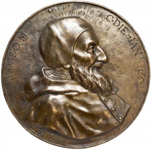 Medalion (17.5cm) Papież Pius V - 7 stycznia 1566
