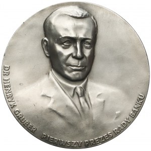 Medal SREBRO Dr. Henryk Gruber - Bank Polska Kasa Opieki - RZADKI