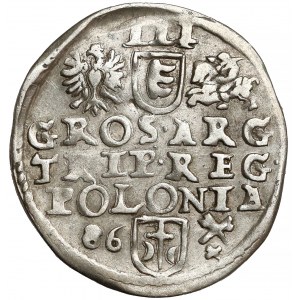 Stefan Batory, Trojak Poznań 1586 - data z lewej - G•RE•X