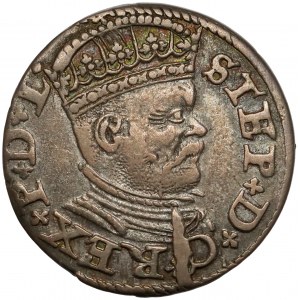 Stefan Batory, Trojak Ryga 1586 - krzyżyki