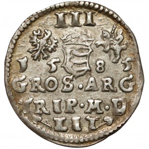 Stefan Batory, Trojak Wilno 1585 - bez herbu Lis - b.ładny