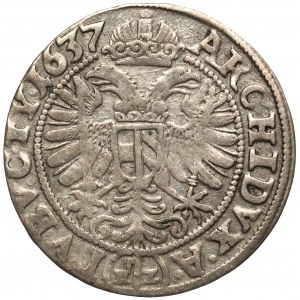 Śląsk, Ferdynand II, 3 krajcary 1637 HZ, Wrocław