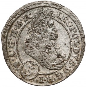 Śląsk, Leopold I, 3 krajcary 1696 CB, Brzeg - BVR.SIL