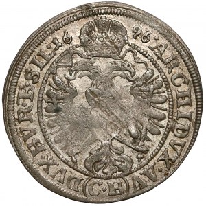 Śląsk, Leopold I, 3 krajcary 1696 CB, Brzeg - E-SIL