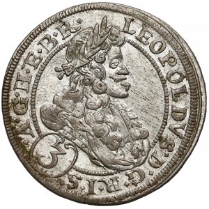 Śląsk, Leopold I, 3 krajcary 1698 CB, Brzeg