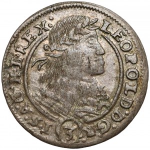 Śląsk, Leopold I, 3 krajcary 1661 GH, Wrocław