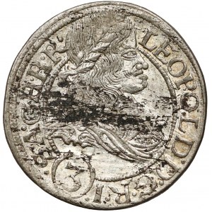 Śląsk, Leopold I, 3 krajcary 1667 SHS, Wrocław - bez szarf