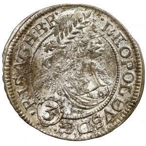 Śląsk, Leopold I, 3 krajcary 1670 SHS, Wrocław - okrągła