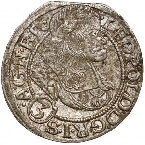 Śląsk, Leopold I, 3 krajcary 1669 SHS, Wrocław