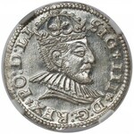 Zygmunt III Waza, Trojak Ryga 1590 - WYŚMIENITY