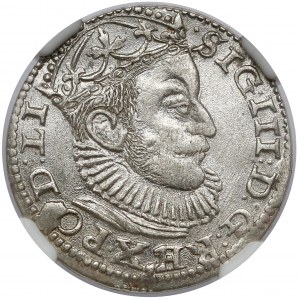 Zygmunt III Waza, Trojak Ryga 1589 - lilijka przed - menniczy