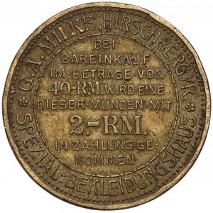 Deutschland, Hirschberg, Milke, Bekleidungshaus, 2 Mark