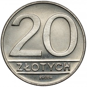 Próba NIKIEL 20 złotych 1984