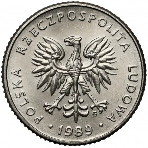 Próba NIKIEL 10 złotych 1989 - stempel zwykły