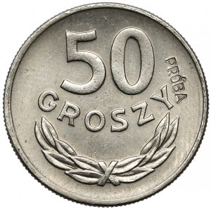 Próba NIKIEL 50 groszy 1957 - wklęsła PRÓBA