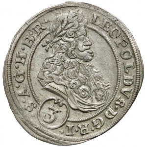 Śląsk, Leopold I, 3 krajcary 1695 MMW, Wrocław