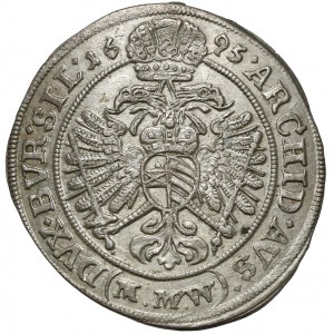 Śląsk, Leopold I, 3 krajcary 1695 MMW, Wrocław