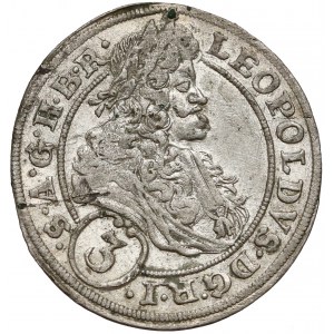 Śląsk, Leopold I, 3 krajcary 1695 MMW, Wrocław