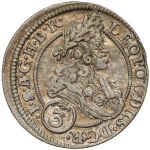 Śląsk, Leopold I, 3 krajcary 1705 FN, Wrocław