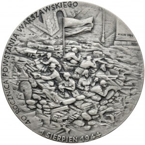 Medal SREBRO 40 rocznica Powstania Warszawskiego 1984 (1z7szt)
