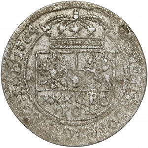 Jan II Kazimierz, Tymf Kraków 1664 AT - błąd METALO - rzadki