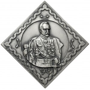 Medal SREBRO 70-lecie odzyskania niepodległości J.Piłsudski