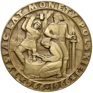 Medal, Tysiąc lat monety polskiej 966-1966