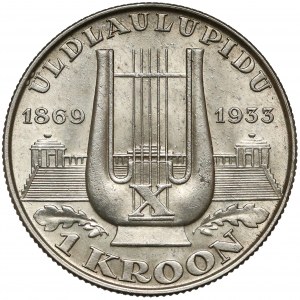 Estonia, 1 korona 1933 - 10 Festiwal Piosenkarski w Tallinie