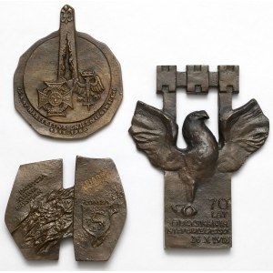 Medale artystyczne - piękne formy - zestaw (3szt)