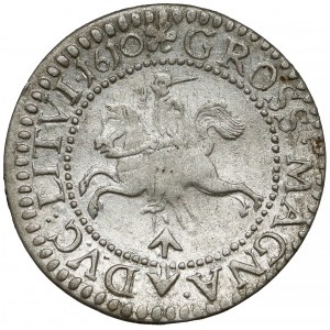 Zygmunt III Waza, Grosz Wilno 1610 - obwódki przerywane