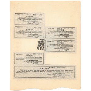 F. ROMASZKAN Fabryka Papieru w Wadowicach, Em.1, 5x 200 zł 1927