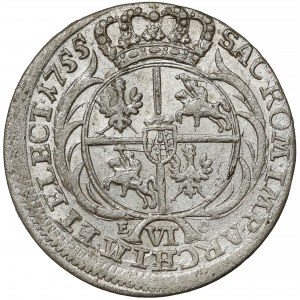 August III Sas, Szóstak Lipsk 1755 EC - b.ładny