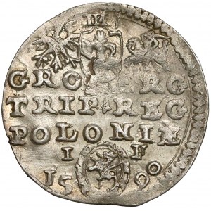 Zygmunt III Waza, Trojak Olkusz 1590 - Lewart w ozdobnej - inne popiersie