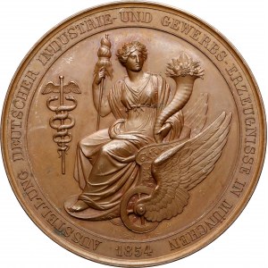 Deutschland, Bayern, Maximillian II., Medaille 1854 - Ausstellung deutscher Industrie...