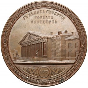 Rosja, Aleksander II, Medal 1873 - 100-lecie Instytutu Górniczego w Petersburgu