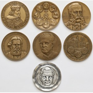 Medale numizmatycy / numizmatyka, zestaw (7szt)