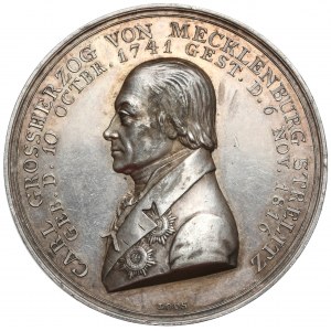 Deutschland, Mecklenburg, Karl II., postum Medaille 1817 - Großherzog von Mecklenburg - Loos