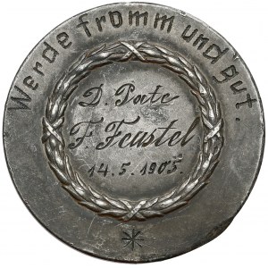 Niemcy, Medal chrzcielny z wygrawerowaną datą 1905