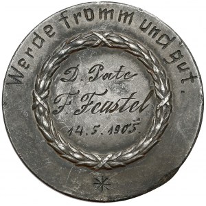 Deutschland, Taufmedaille mit eingravierten Datum 1905