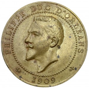 Francja, Filip książę Orleanu, Żeton o wartości 10 centimes 1909
