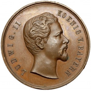 Niemcy, Bawaria, Ludwik II, Medal 1882 - 300 lecie uniwersytetu Würzburg