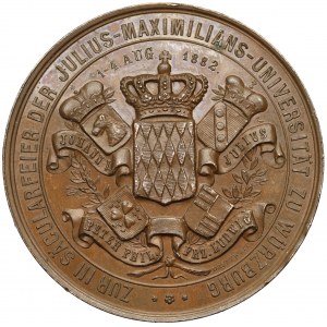 Deutschland, Bayern, Ludwig II., Medaille 1882 - 300. Jahr Universität Würzburg