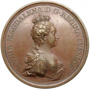 Szwecja, Medal Koronacja królowej Sophii Magdaleny w Sztokholmie 1772