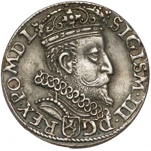 Zygmunt III Waza, Trojak Kraków 1603 - przebitka z 1602